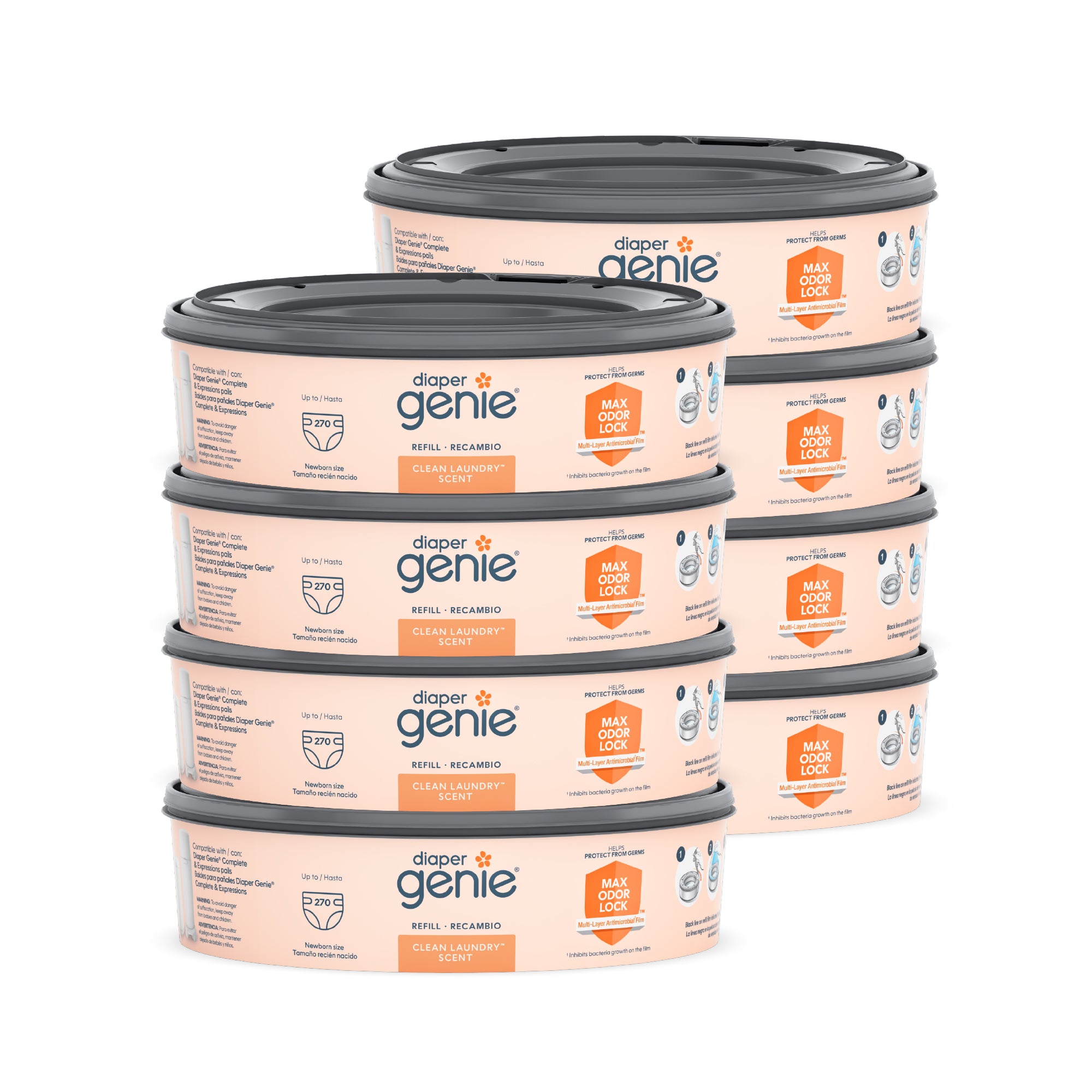 Diaper Genie Clean Laundry Scent Pail Round Refill - Image 8