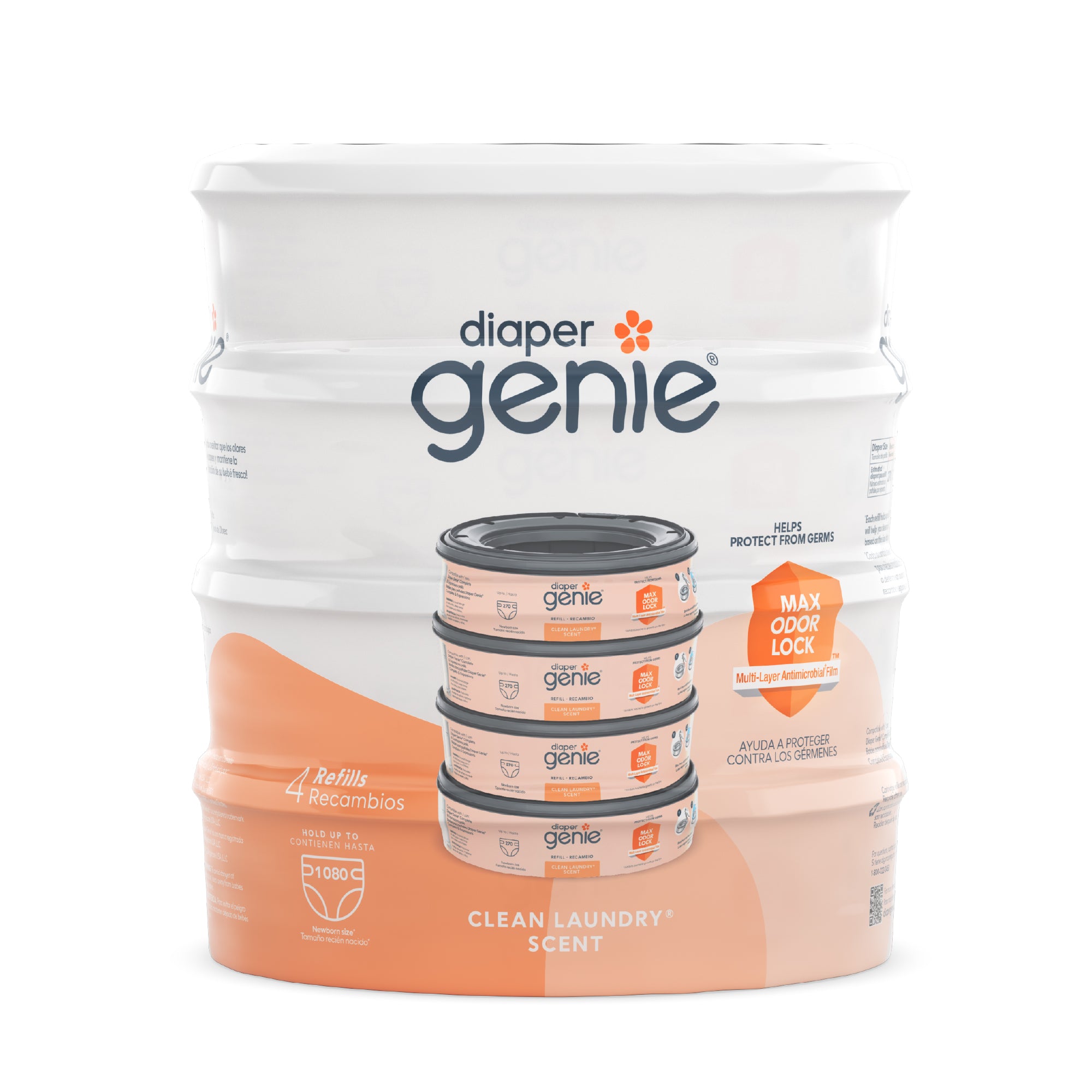 Diaper Genie Clean Laundry Scent Pail Round Refill - Image 6