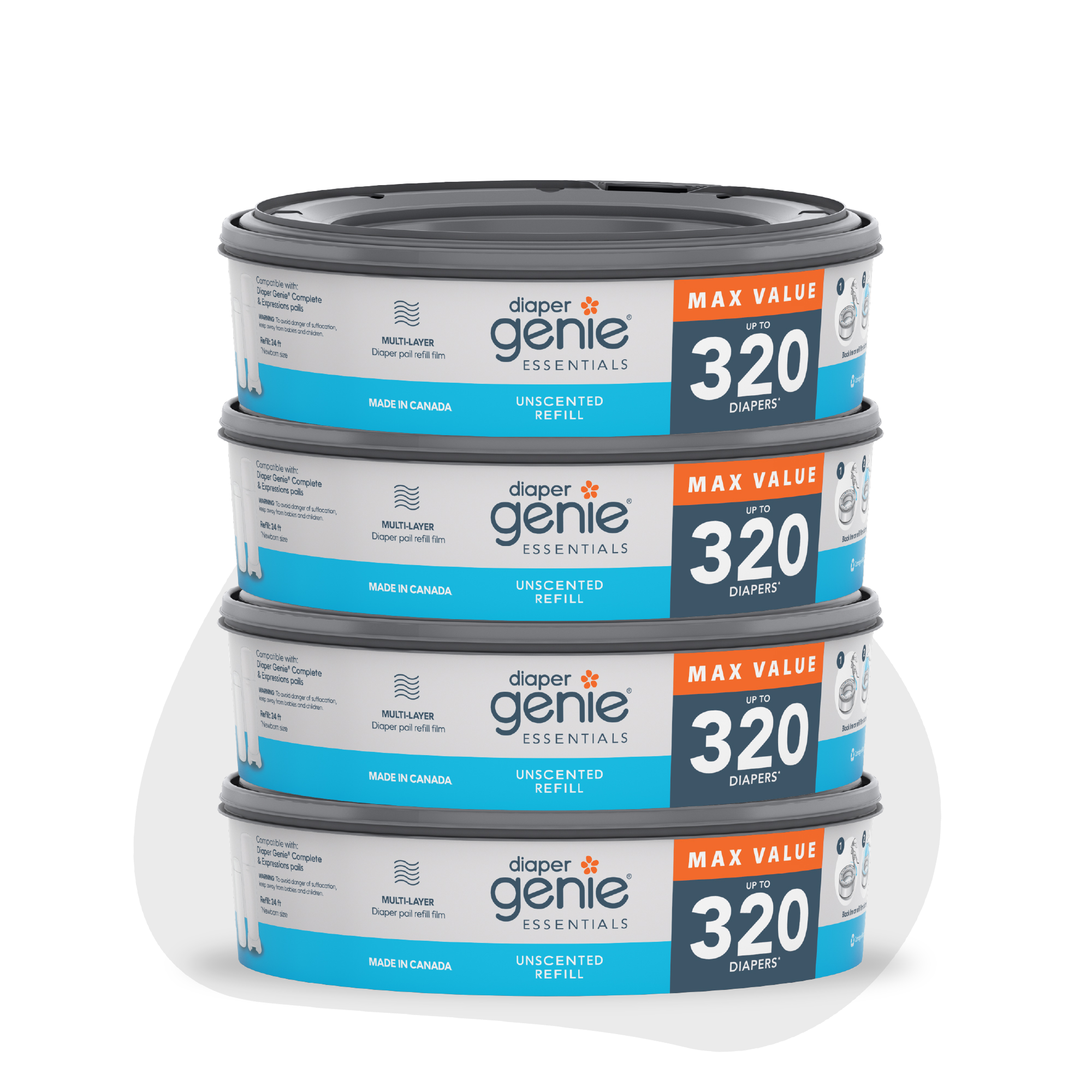 Diaper Genie  Essentials Pail Round Refill